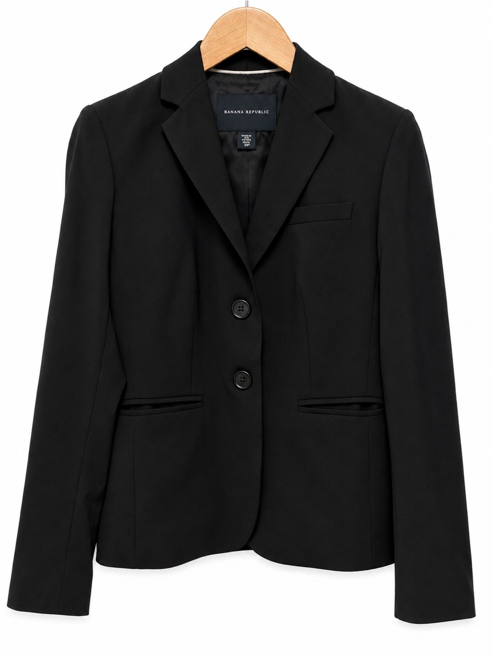 Banana Republic Black Wool Blazer Petite 00P